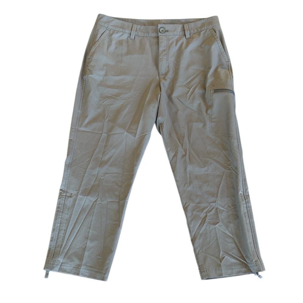 Eddie Bauer Gray Stretch Ripstop Crop Pant Size 10